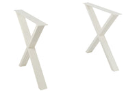Table Legs Cross Steel White