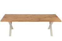 Table Legs Cross Steel White