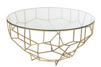 Table Moza Metal/Glass Gold