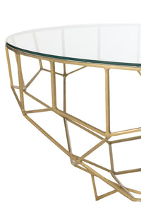 Table Moza Metal/Glass Gold