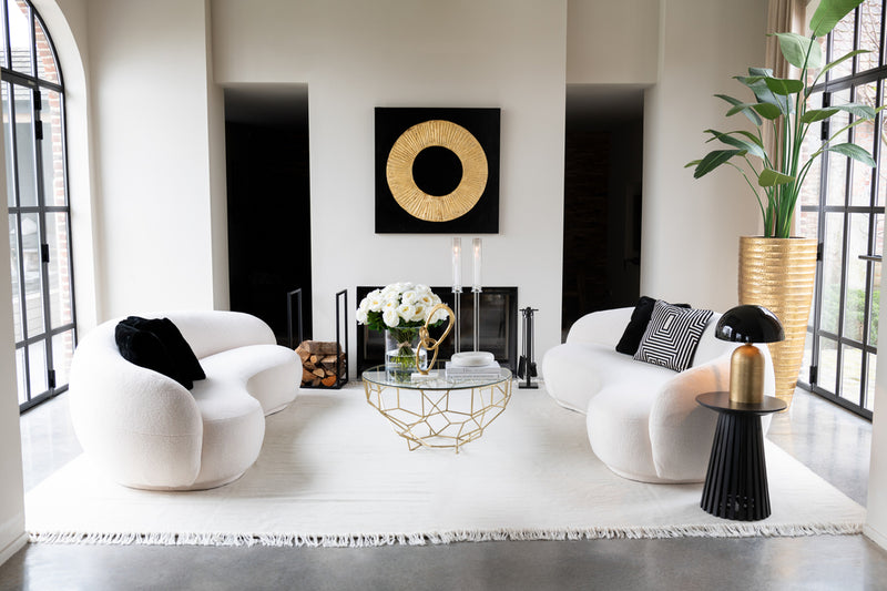 Table Moza Metal/Glass Gold