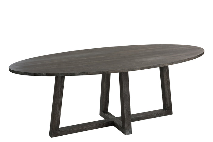 Table Oval Wood Dark Brown M