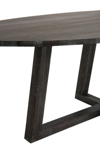 Table Oval Wood Dark Brown M