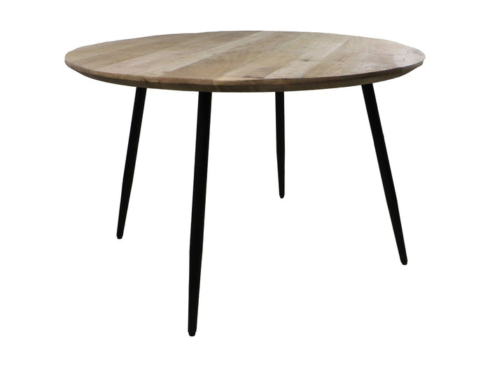 Tafelblad Bern rond -  140x140x3,5 - Naturel - Swiss edge - Mangohout
