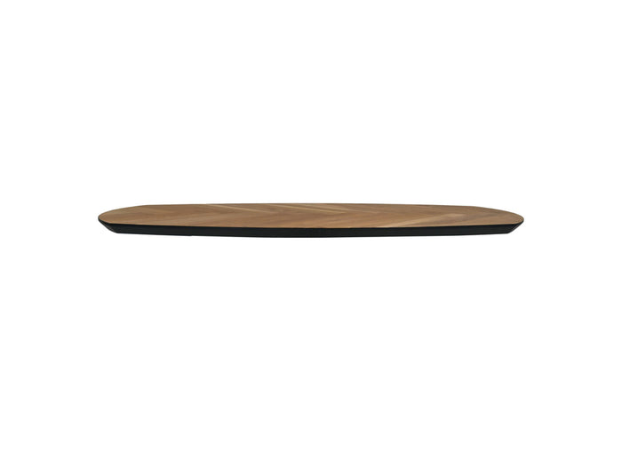 Tafelblad Fishbone Danish - 120x60x3 - Zwart - Eiken