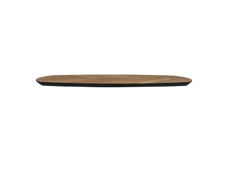 Tafelblad Fishbone Danish - 120x60x3 - Zwart - Eiken