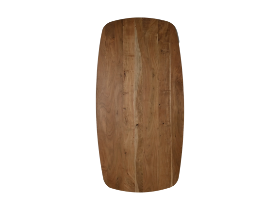 Tafelblad ovaal Danish - 180x100x4 - Zwart- Mangohout