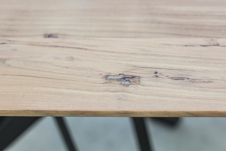 Tafelblad Zurich rechthoekig - 220x100x3,8 - Naturel - Swiss edge - Acaciahout