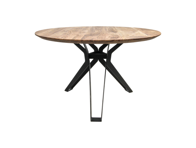 Tafelblad Zurich rond - ø80x3,8 - Naturel - Swiss edge - Acaciahout