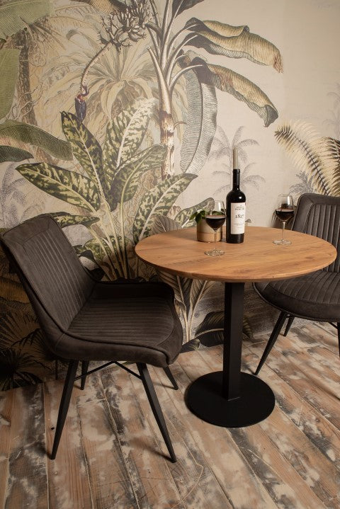 Tafelblad Zurich rond - ø80x3,8 - Naturel - Swiss edge - Acaciahout