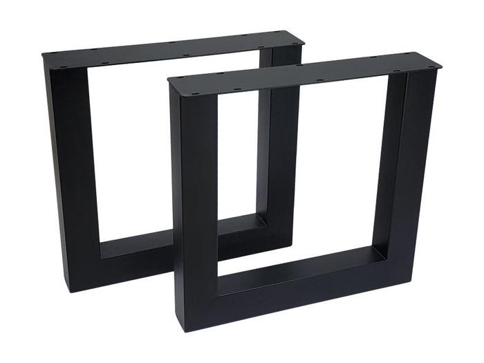 Tafelpoten U-leg S/2 - 75x15x72 - Gepoedercoat zwart - Metaal