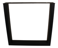 Tafelpoten - U-model - 72x72 cm - gepoedercoat zwart metaal - set van 2