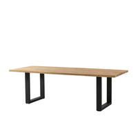 Tafelpoten - U-model - 72x72 cm - gepoedercoat zwart metaal - set van 2