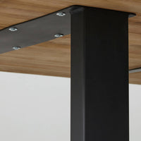 Tafelpoten - U-model - 72x72 cm - gepoedercoat zwart metaal - set van 2