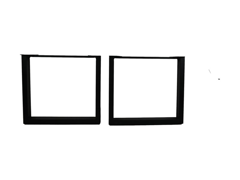 Tafelpoten - U-model - 80x10x72 - Zwart - Metaal - Set van 2