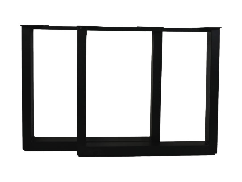 Tafelpoten - U-model - 80x10x72 - Zwart - Metaal - Set van 2