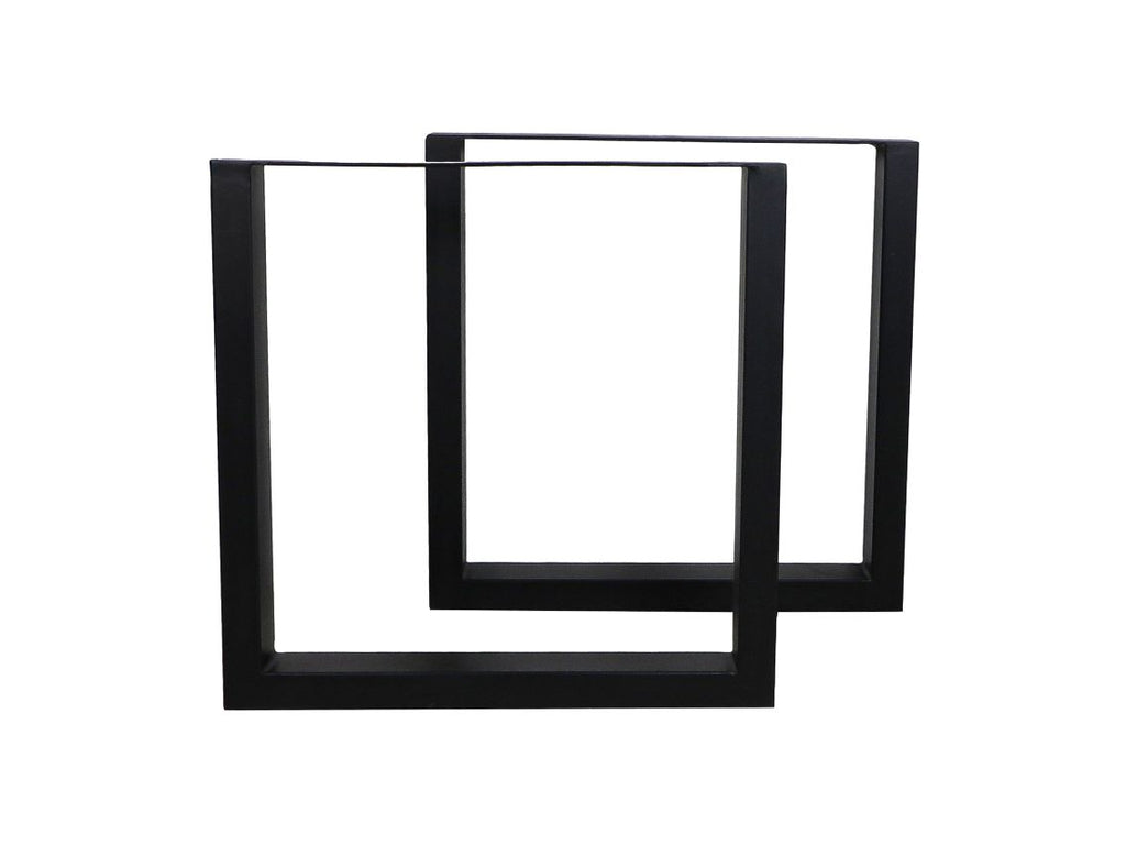 Tafelpoten U-model set van 2 - 70x10x69 - Gepoedercoat zwart - Metaal