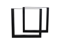 Tafelpoten U-model set van 2 - 70x10x69 - Gepoedercoat zwart - Metaal