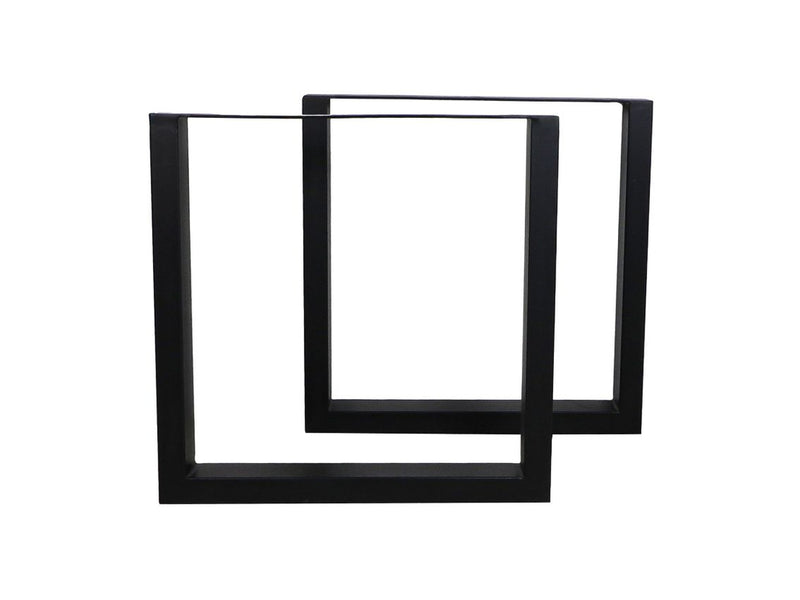 Tafelpoten U-model set van 2 - 70x10x69 - Gepoedercoat zwart - Metaal