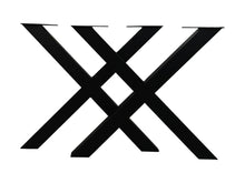 Afbeelding in Gallery-weergave laden, Tafelpoten X-leg - 80x10x72 - Gepoedercoat zwart - Metaal
