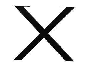 Tafelpoten X-leg - 80x10x72 - Gepoedercoat zwart - Metaal