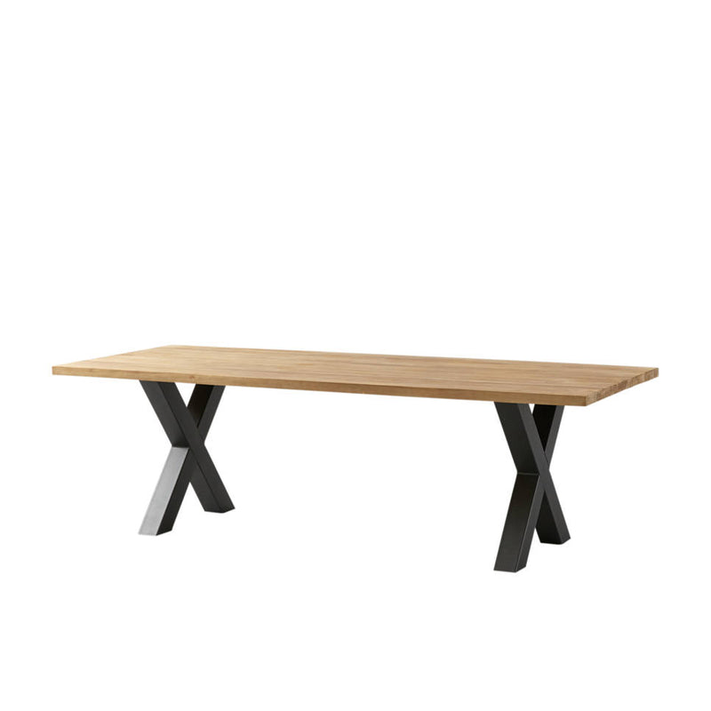 Tafelpoten - X-model - 75x12x72 - Gepoedercoat zwart - Metaal - Set van 2