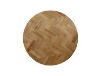 Tafeltop Fishbone Rond- 140x140x4 - Naturel - Eiken