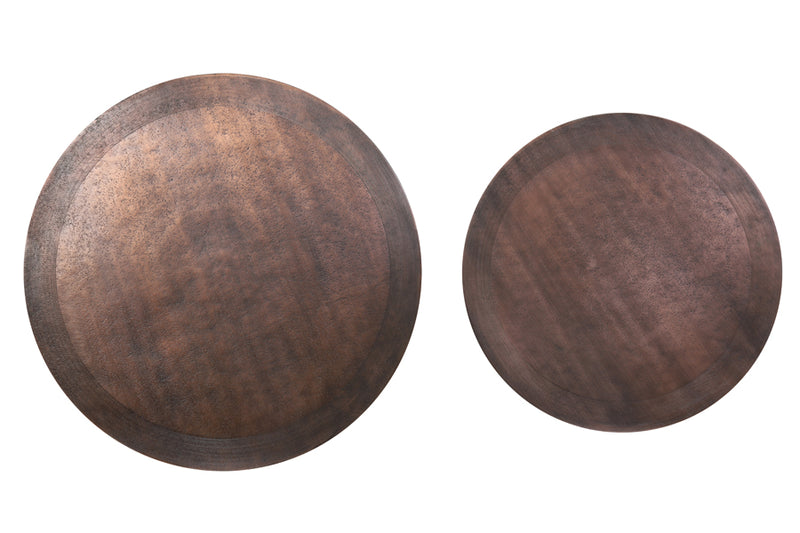 Side table S/2 40x45+50x52 cm TALCA ant copper+black
