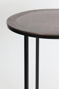 Side table S/2 40x45+50x52 cm TALCA ant copper+black