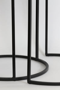 Side table S/2 40x45+50x52 cm TALCA ant copper+black