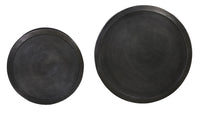 Side table S/2 35x51+40x60 cm TALCA lead antique edge