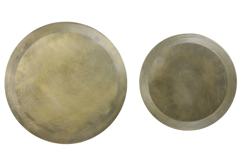 Side table S/2 40x45+50x52 cm TALCA light gold