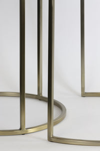 Side table S/2 40x45+50x52 cm TALCA light gold
