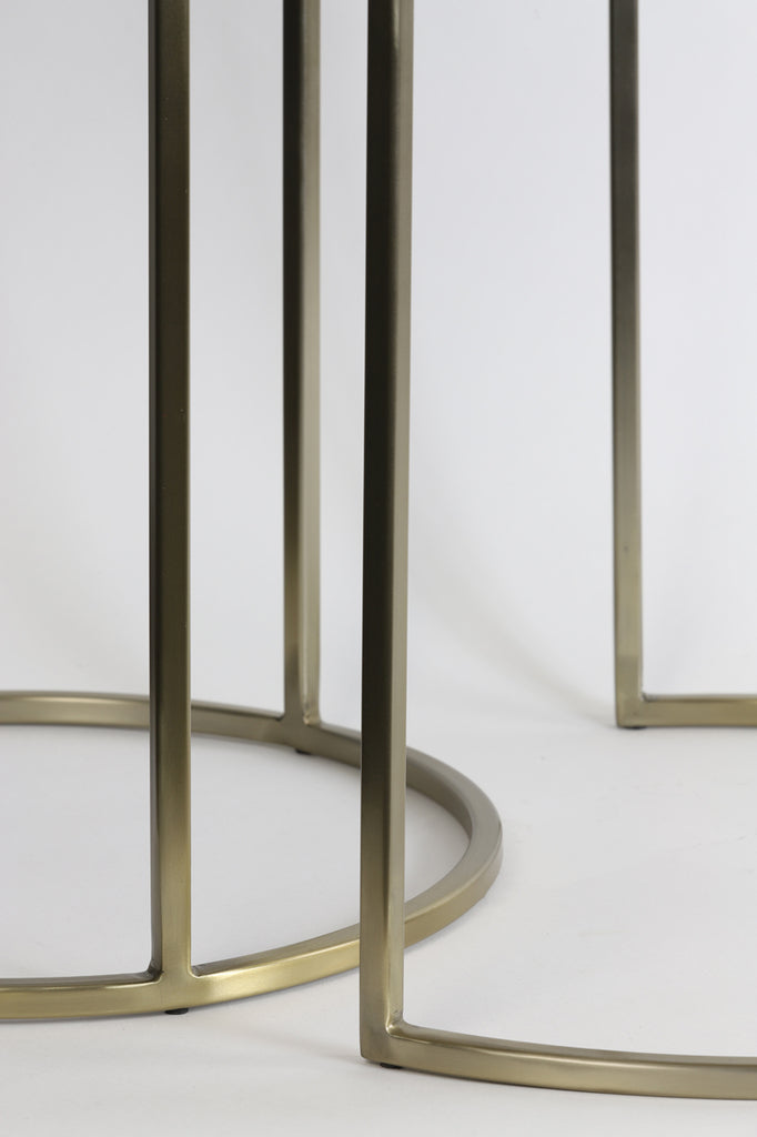 Side table S/2 40x45+50x52 cm TALCA light gold