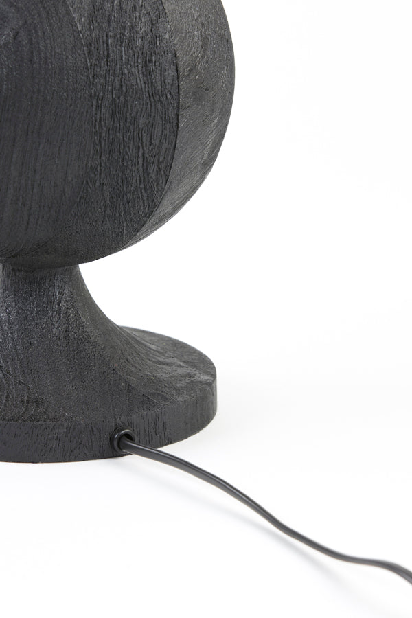 Lamp base 18x38 cm TOMASSO wood matt black