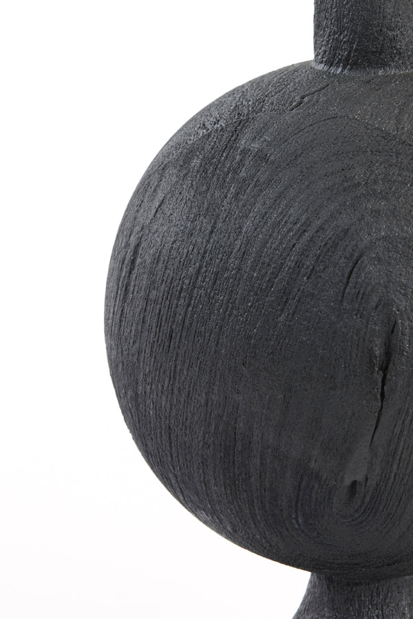 Lamp base 18x38 cm TOMASSO wood matt black