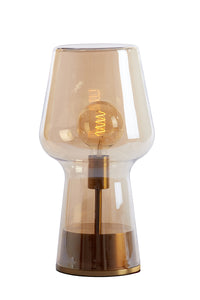 Table lamp 17x45,5 cm TONGA glass amber+antique bronze