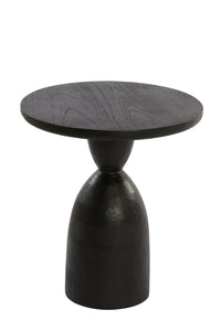 Side table 40x50 cm TORIR mango wood matt black