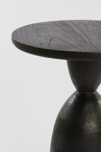 Side table 40x50 cm TORIR mango wood matt black