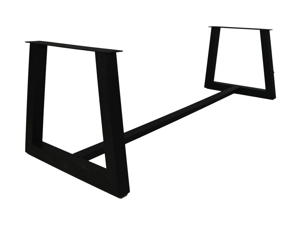 Trapezium eettafel poot - 70-85x72x7.5 - zwart - metaal