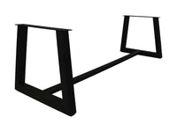Trapezium eettafel poot - 70-85x72x7.5 - zwart - metaal