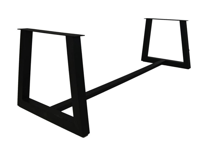 Trapezium eettafel poot - 70-85x72x7.5 - zwart - metaal