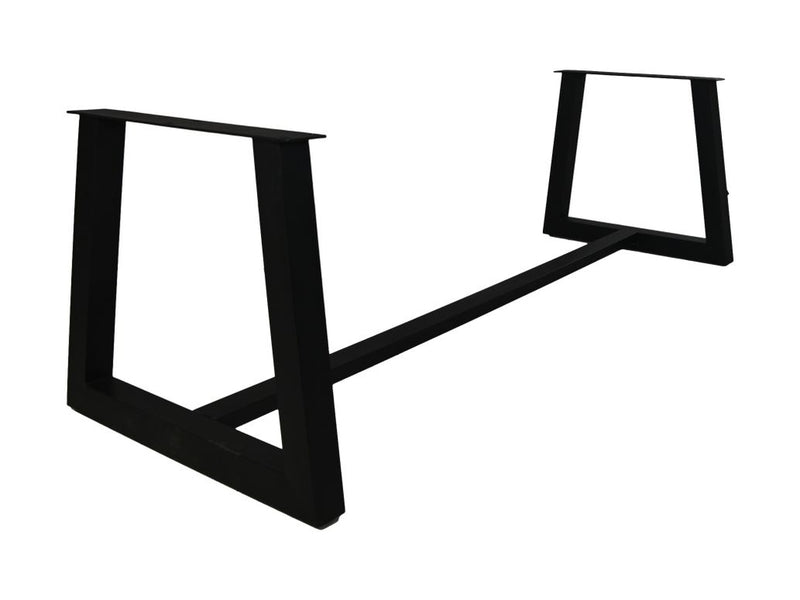 Trapezium eettafel poot - 70-85x72x7.5 - zwart - metaal