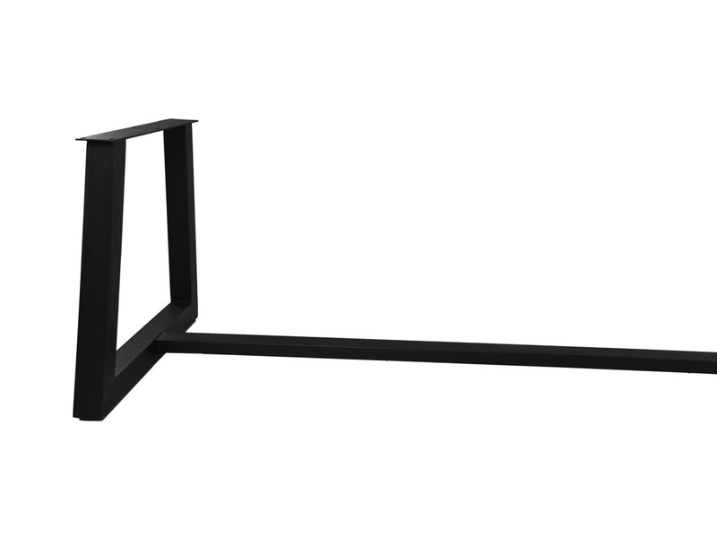 Trapezium eettafel poot - 70-85x72x7.5 - zwart - metaal