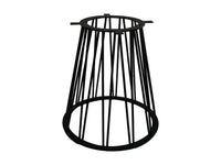 Trapezium eettafel poot - 70x40x72 - zwart - metaal