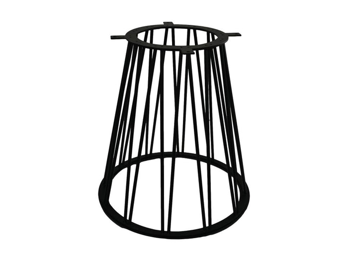 Trapezium eettafel poot - 70x40x72 - zwart - metaal