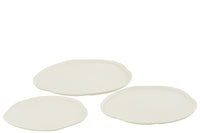 Tray Round Aluminium White Large