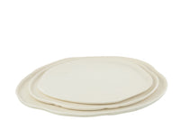 Tray Round Aluminium White Large