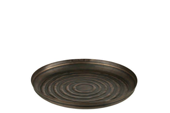 Tray Round Classic Iron Bronze S