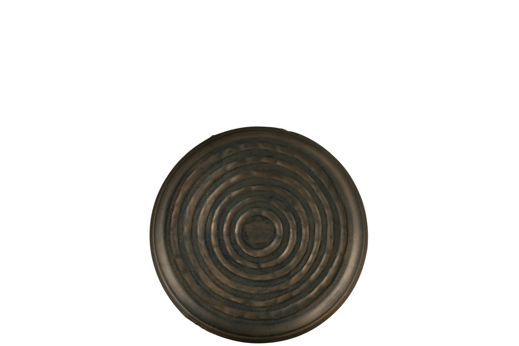 Tray Round Classic Iron Bronze S